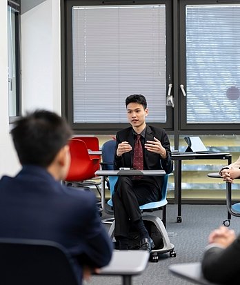 Sixth Form pupils learning business skills and economic thinking at Brighton College Vibhavadi.