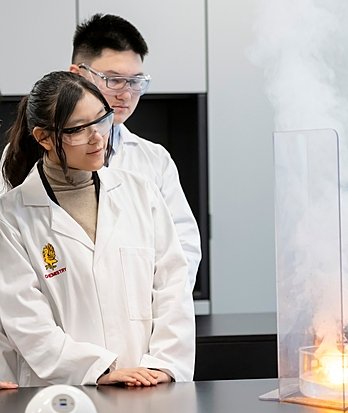 Hands-on Chemistry experiment in Sixth Form science at Brighton College Vibhavadi.