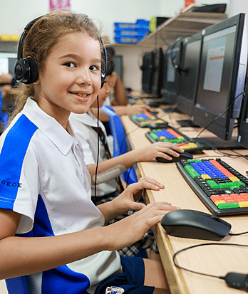 Pupil learning coding and computing at Brighton College Vibhavadi, a British curriculum school with a focus on future-ready skills