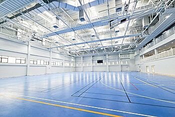 Modern gymnasium at Brighton College Vibhavadi, offering space for sports and co-curricular activities at a top international school in Thailand.