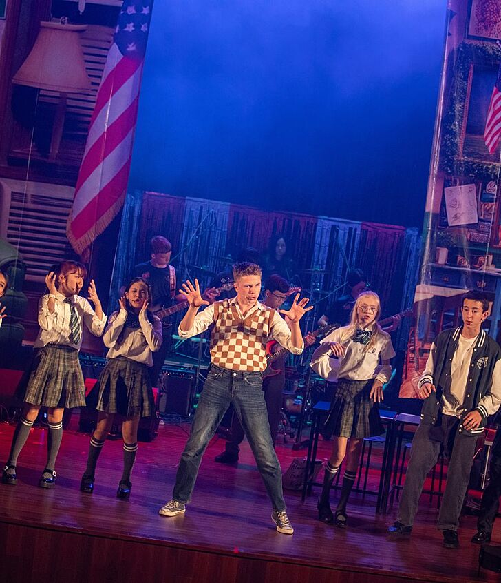  Brighton College Vibhavadi pupils performing in a dance show, showcasing creativity and confidence through performing arts education. 