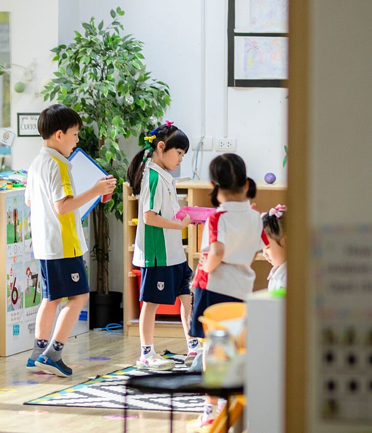  Pupils engaged in learning inside a classroom at Brighton College Vibhavadi, reflecting the school’s commitment to academic excellence and international education in Thailand. 